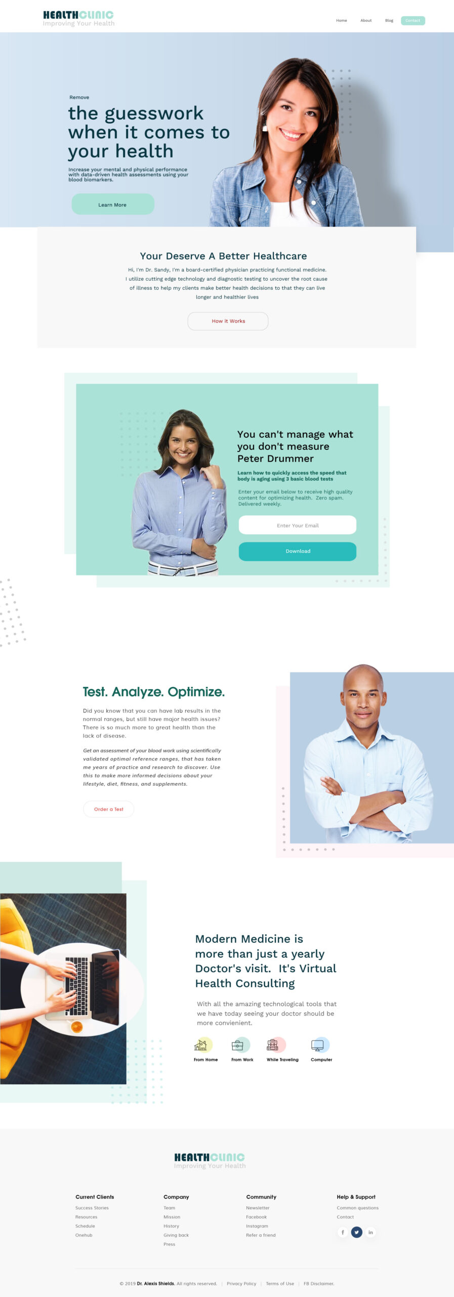 Woman health, health web site design